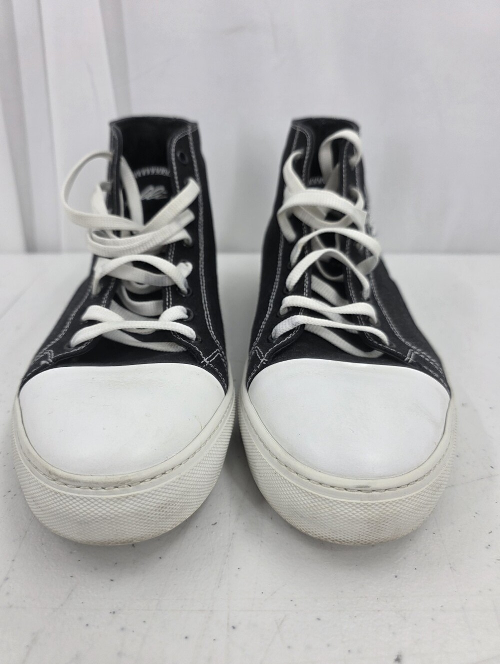 Roberto Cavalli Black Canvas Sneakers Angel Wings Men Size 44 US 10.5-11 Hi-Top. - Picture 2 of 12